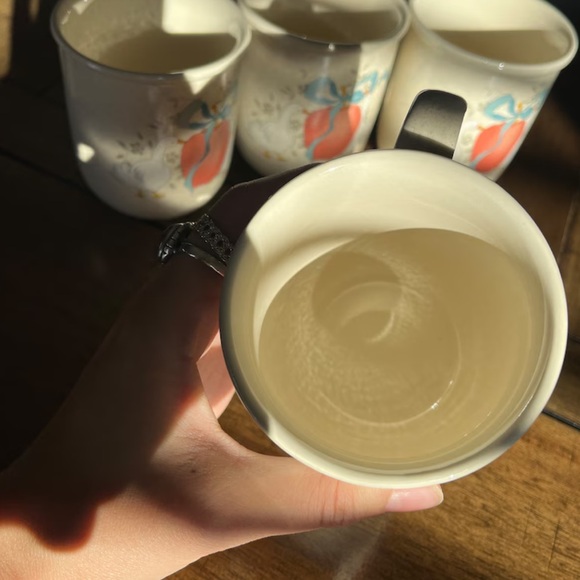 Vintage Set of 4 Mugs- Cottagecore Geese and Apples - Picture 5 of 8